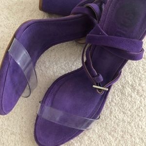 Purple Suede Women's Sandals